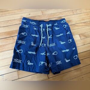 Brooks Brothers‎ navy blue different knots printed swim trunks